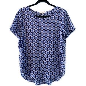 Pleione Blue Shibori Blouse